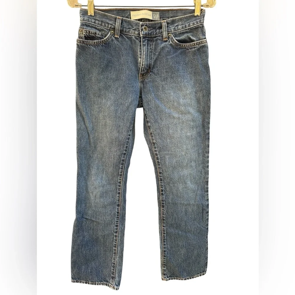 GAP Vintage Modern Bootcut Denim Jeans No Distress No Stretch Size 4 Ankle - Picture 2 of 6